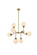 Hanson Eight Light Pendant in Brass (173|LD7038D36BR)