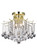 Amelia Three Light Flush Mount in Gold (173|LD8200F17G)