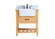 Clement Single Bathroom Vanity in Natural Wood (173|VF60130NW-BS)