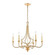 La Rochelle Six Light Chandelier in Parisian Gold Leaf (45|11176/6)