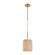 Abaca One Light Mini Pendant in Satin Brass (45|32411/1)