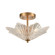 Radiance Three Light Semi Flush Mount in Satin Brass (45|60164/3)