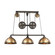 Torque LED Linear Chandelier in Vintage Brass (45|65152/3-LED)