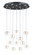 Newton LED Pendant in Black / Gold (86|E24167-18BKGLD)