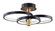 Hoopla LED Semi Flush Mount in Black / Gold (86|E24323-BKGLD)