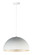 Hemisphere LED Pendant in Gloss White / Aluminum (86|E24904-GWAL)