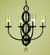 Compass Four Light Chandelier in Matte Black (8|1044 MBLACK)