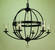 Compass Six Light Foyer Chandelier in Brushed Nickel with Frosted Glass (8|1077 BN/F)