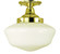 Taylor One Light Flush / Semi-Flush Mount in Polished Brass (8|2555 PB)
