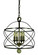 Nantucket Four Light Chandelier in Mahogany Bronze and Polished Nickel (8|4414 MB/PN)