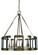Pantheon Six Light Chandelier in Antique Brass with Matte Black (8|4668 AB/MBLACK)