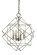 Etoile Four Light Chandelier in Satin Pewter with Polished Nickel (8|4704 SP/PN)