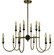 Nicole 12 Light Chandelier in Antique Brass with Matte Black (8|4798 AB/MBLACK)