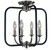 Boulevard Four Light Flush / Semi-Flush Mount in Polished Nickel with Matte Black Accents (8|4911 PN/MBLACK)