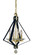 Ice Four Light Chandelier in Satin Brass with Matte Black Accents (8|4924 SB/MBLACK)