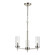 Zire Three Light Chandelier in Brushed Nickel (454|3190303EN-962)