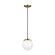 Leo - Hanging Globe One Light Pendant in Satin Brass (454|6018-848)
