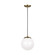 Leo - Hanging Globe LED Pendant in Satin Brass (454|602093S-848)