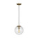 Leo - Hanging Globe One Light Pendant in Satin Brass (454|6601801-848)