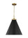 Wellfleet One Light Pendant in Midnight Black and Burnished Brass (454|CP1281MBKBBS)