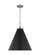 Wellfleet One Light Pendant in Midnight Black and Polished Nickel (454|CP1281MBKPN)