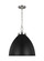 Wellfleet One Light Pendant in Midnight Black and Polished Nickel (454|CP1301MBKPN)