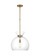 Londyn One Light Pendant in Burnished Brass with Clear Glass (454|KSP1021BBSCG)