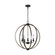 Allier Five Light Outdoor Chandelier in Weathered Oak Wood / Antique Forged Iron (454|OLF3294/5WOW/AF)