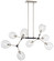 Nexpo Eight Light Chandelier in Brushed Nickel With Black (42|P1368-619)