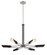 Turbine Six Light Chandelier in Coal With Brushed Nickel (42|P1696-691)