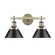 Orwell AB Two Light Bath Vanity in Aged Brass (62|3306-BA2 AB-BLK)