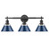 Orwell Three Light Bath Vanity in Matte Black (62|3306-BA3 BLK-NVY)