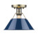 Orwell One Light Flush Mount in Aged Brass (62|3306-FM AB-NVY)