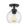 Galveston BLK One Light Flush Mount in Matte Black (62|4855-FM BLK-SD)