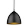 Zoey BLK One Light Pendant in Matte Black (62|6956-S BLK-BLK)