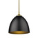 Zoey One Light Pendant in Olympic Gold (62|6956-S OG-BLK)