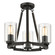 Monroe Three Light Semi-Flush Mount in Matte Black (62|7041-SF BLK-CLR)