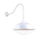 Warehouse One Light Outdoor Gooseneck Light in White (381|H-QSN15117-SA-93/QSNHL-H-93/QSNWGR-17``-93)