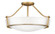 Hathaway LED Semi-Flush Mount in Heritage Brass (13|3221HB)