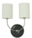 Scatchard Two Light Wall Lamp in Black Matte and Satin Nickel (30|GS775-2-SNBM)