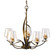 Flora Five Light Chandelier in Dark Smoke (39|103040-SKT-07-ZM0236)