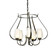 Flora Five Light Chandelier in Dark Smoke (39|103045-SKT-07-ZS0354)