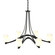 Ribbon Six Light Chandelier in Black (39|104106-SKT-10-GG0236)