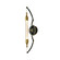 Otto LED Wall Sconce in Black with Brass Accents (39|207901-SKT-31-YE0489)