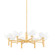 Dawson Eight Light Chandelier in Gold Leaf/White Plaster (70|3034-GL/WP)