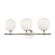 Bowery Three Light Bath Bracket in Polished Nickel (70|3703-PN) Bowery Three Light Bath Bracket in Polished Nickel (70|3703-PN)