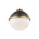 Latham One Light Flush Mount in Aged/Antique Distressed Bronze (70|4015-ADB)