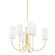 Harlem Six Light Chandelier in Aged Brass (70|6828-AGB)