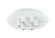 Custom Cord Six Light Multi Port Canopy in White (405|106-W)