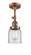 Franklin Restoration One Light Semi-Flush Mount in Antique Copper (405|201F-AC-G52)